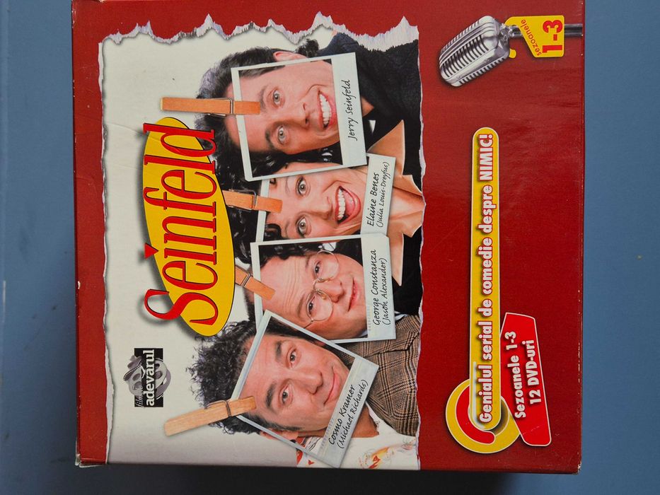 Serialul Seinfeld, sezoanele 1-3, 12 DVD-uri, episoadele 1-22