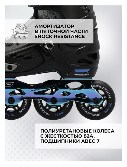 Роликовые коньки Reaction 32-35р