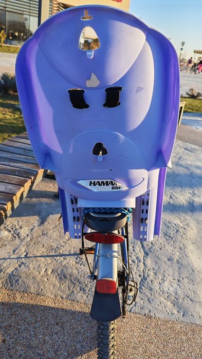 Scaunul de bicicletă Hamax Kiss  pentru copii, pentru cadru spate, cen