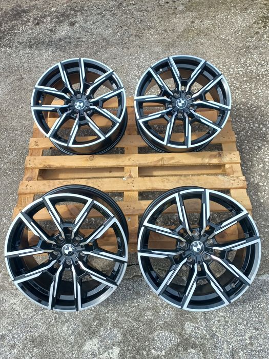18"Bmw 5x120 8.5j et30 E46 E90 E91 E91 F10 F30 F11 F13 F01 X1 X3 X5 4x4 Xdrive Black polish Чисто Нови