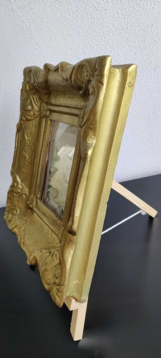 RAMA groasa baroc 27 cm * 23 cm * 4 cm, din LEMN, aurie