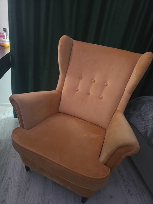 Vand fotoliu catifea galben xxxlutz