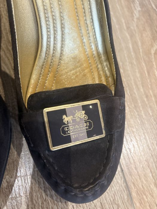 Обувки Coach, естествена кожа