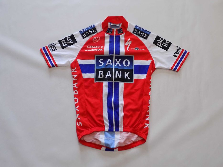 вело джърси craft saxo bank тениска мъжко колоездене оригинално XL/S