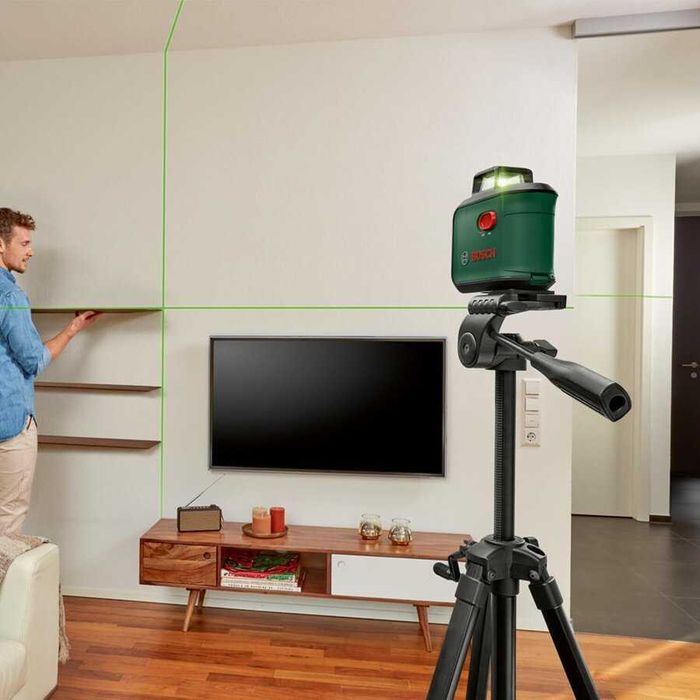 Лазерен нивелир Bosch AdvancedLevel 360 SET , с кръстосани линии и отвес , със зелен лъч , 360 , 24 m ,