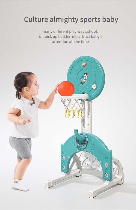 Игровая площадка для детей 5 в 1: качели, горка, бассейн, спорт dm8