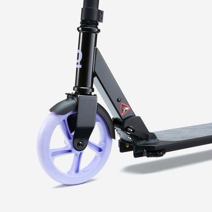 Trotinetă Mid 7 cu cric Negru-Mov - No - produs resigilat Decathlon