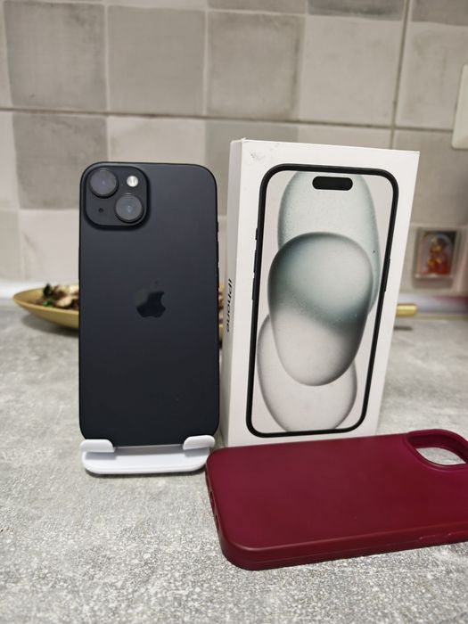 iPhone 15 Black 94%Bat Fullbox Stare foarte buna totul original