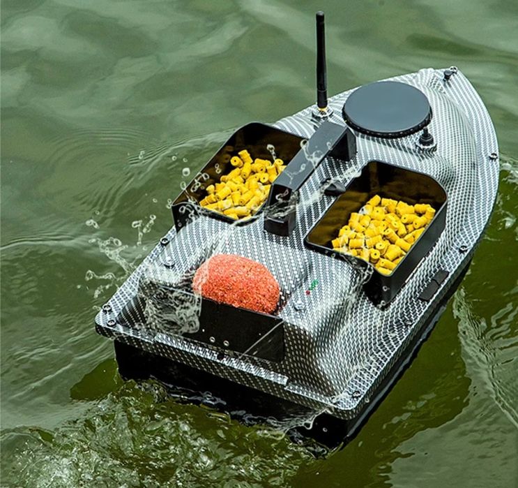 Лодка за захранка карбонова с 40 точков GPS Bait Boat,12000mA батерия