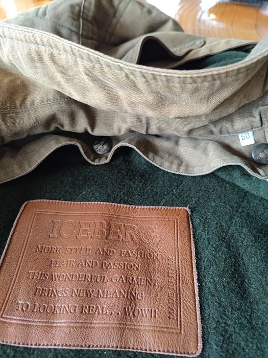 Винтидж Iceberg топла военна парка шуба с дебела подплата качулка Хл