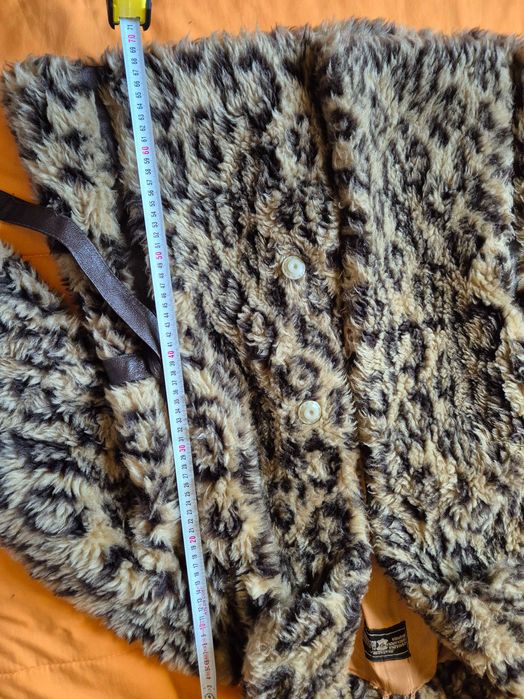 Дамско леопардово манто от екокожа