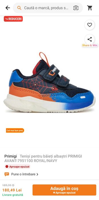 Adidasi primigi/ decathlon marimea 25