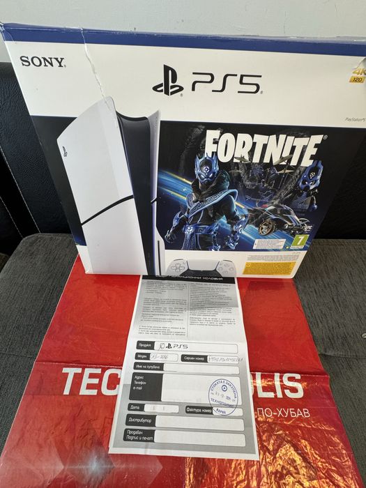КАТО НОВ Sony Playstation 5 Slim Technopolis Гаранция 2026г PS5 White