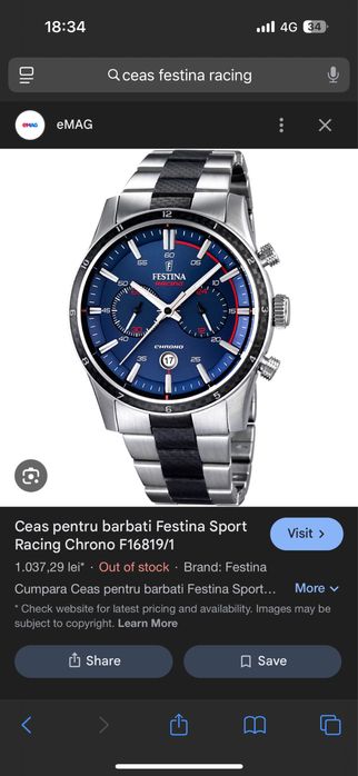 Ceas festina racing 45mm