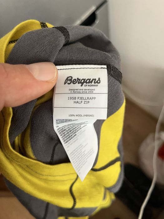 Bergans of Norway Fjellrapp Half Zip-мъжка блуза мерино