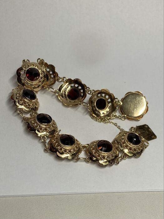 Bratara vintage aur 14kt.cu granate