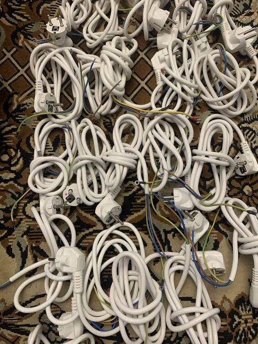 Продам сетевые шнуры с вилкой ( обычные, узо )