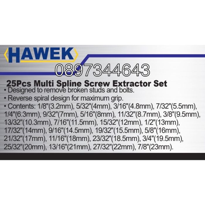Екстрактори 25 части HAWEK , HW-1008
