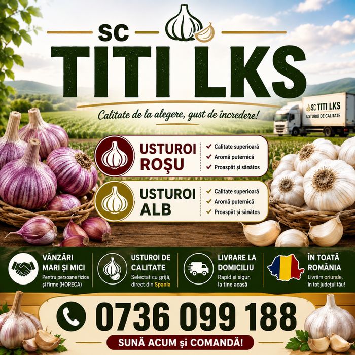 Vand usturoi Rosu si alb