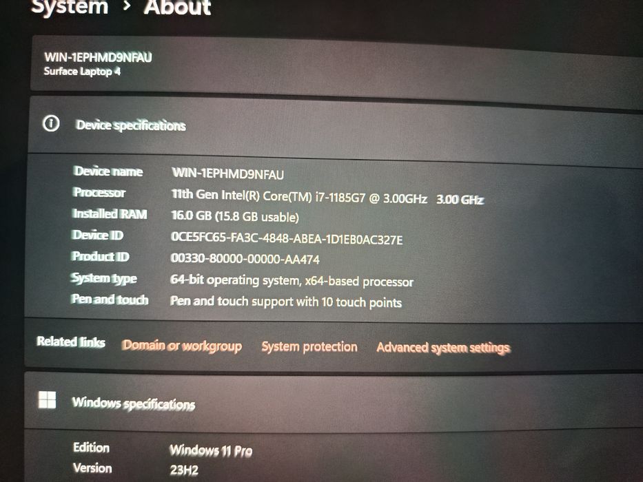 Noutbuk Microsoft Surface Laptop 4