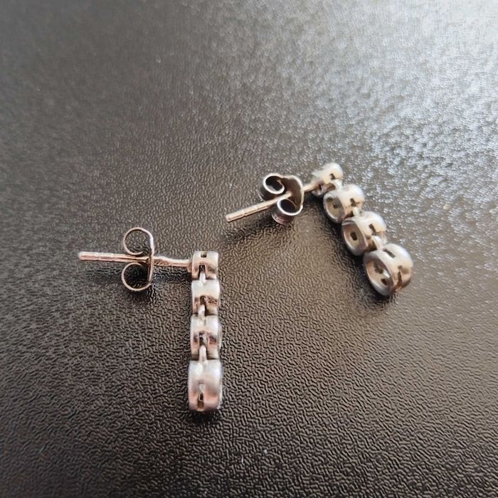 Комплект сребърна гривна и обеци