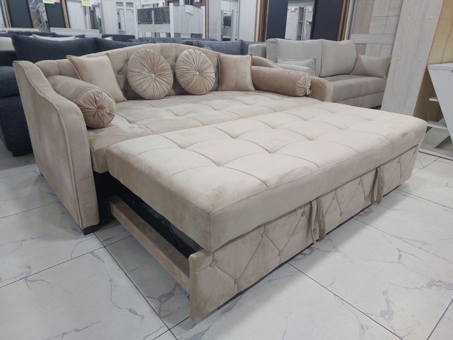 Диван раскладной с выдвижным механизмом делфин