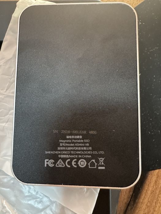 SSD portabil magnetic ORICO K5Mini USB-C  480GB