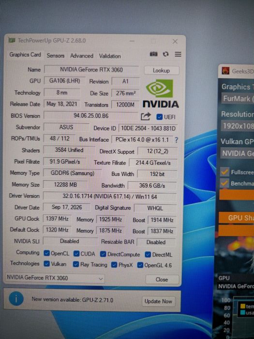 Placa video ASUS Dual GeForce RTX 3060 OC 12GB