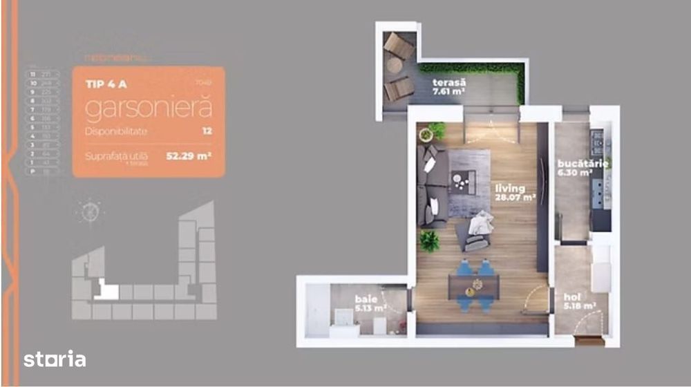 Garsoniera Spatioasa - Etaj 2 In Bloc P+11 / Auchan Titan!