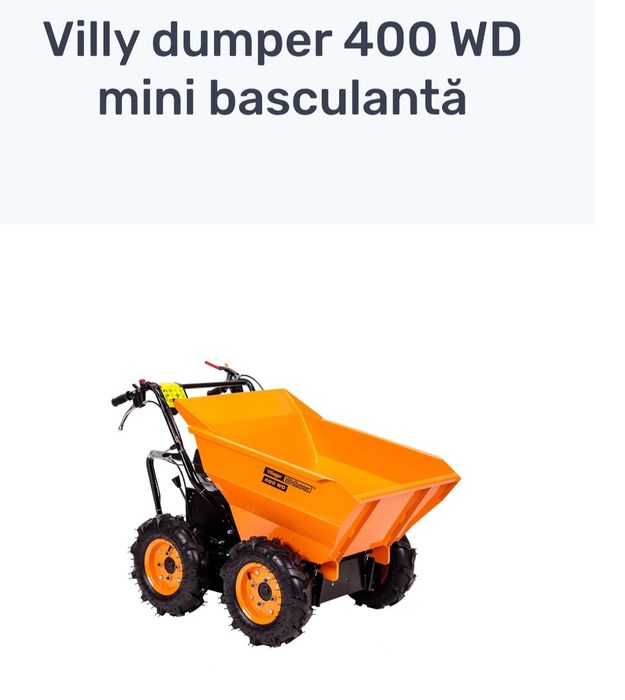 Mini dumper/ roaba motorizata/Villager Villy Dumper 400 WD,