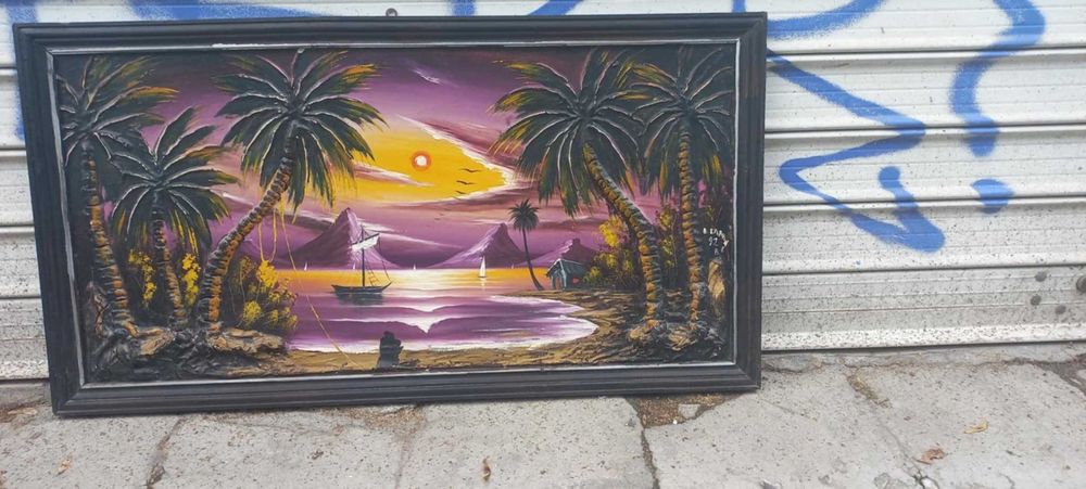 Картина от Бали, Индонезия и Картина на В. Славчев