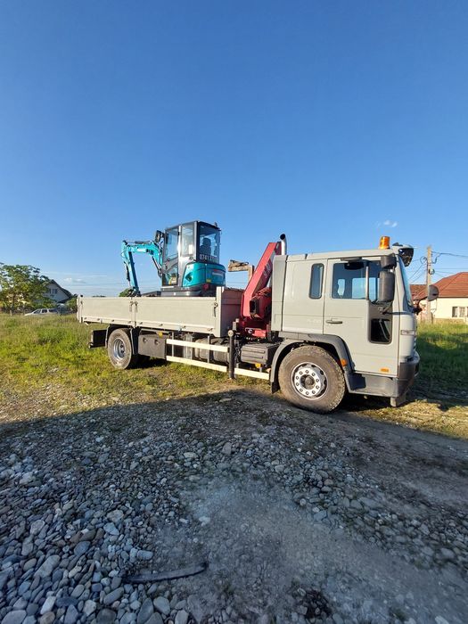 Lucrari Miniexcavator si bascula cu macara Cluj-Napoca