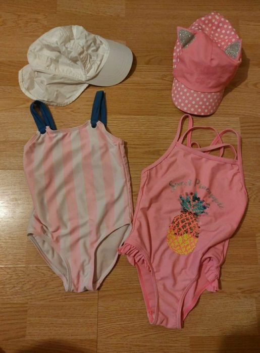 Lot plaja costume baie, palarie, sapca, 1-2 ani marime 86-92.