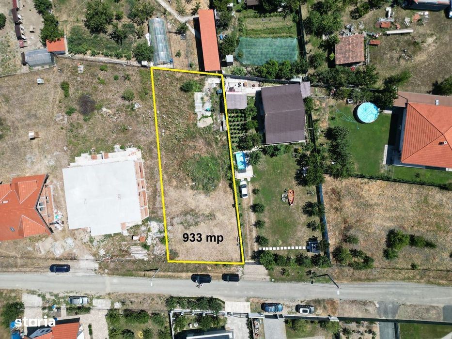 Teren edificabil 933 mp, front stradal 21 m – Sacalaz, la 15 minute de