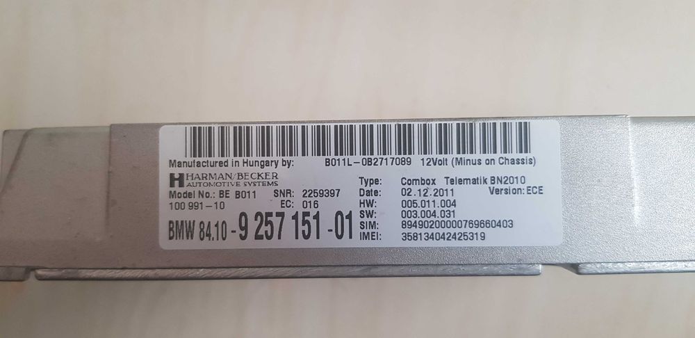 Modul airbag frana confort BMW F10 F20 F30 F25 E70 E83 E90, ABS ECU CAS Senzor parcare FRM BMW F10 F20 F30 F25 E70 E83 E90