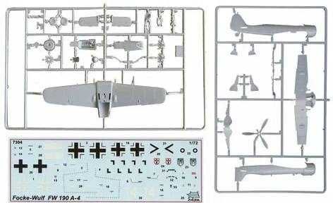 Сборная модель самолета Фокке-Вульф Fw 190 A8/F8 (ЗВЕЗДА, 1:72)