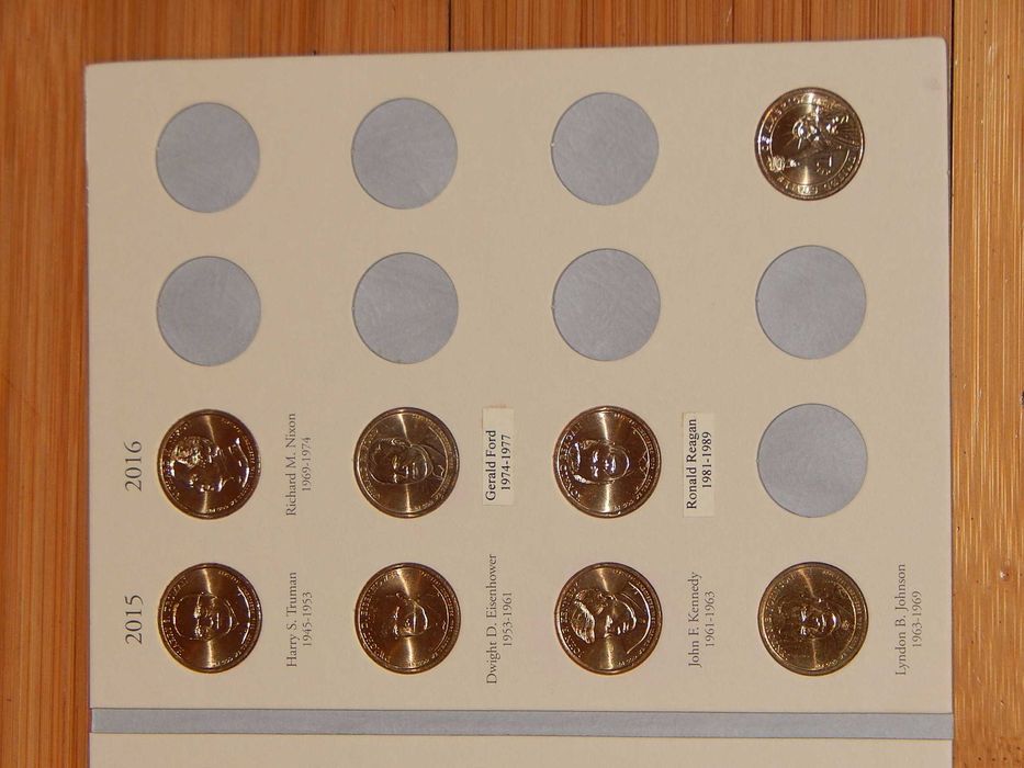 Album cu 40 monede dolari presedinti americani