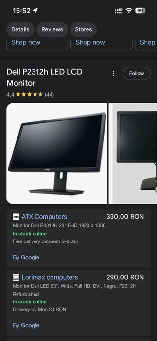 Monitor gaming Dell P2312H LED LCD – 23 inch, Full HD