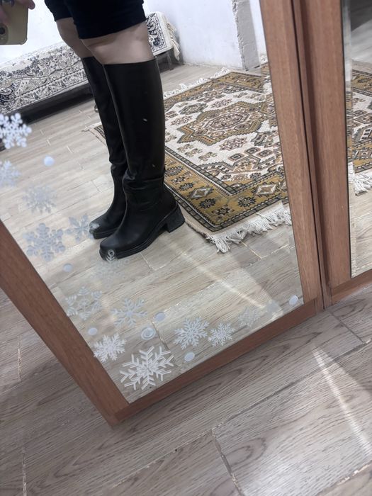 Продам сапоги кожаные 38 размер европейка