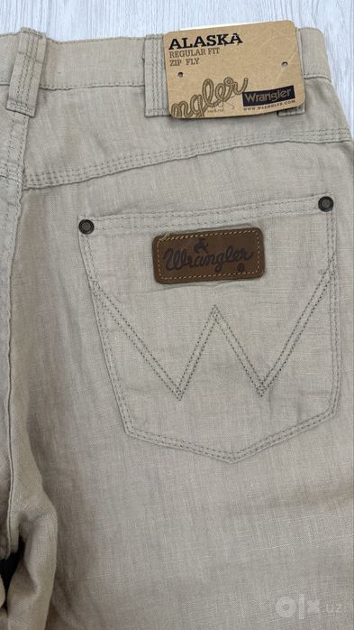 Новые льненые мужские брюки, бренд Wrangler, Турция