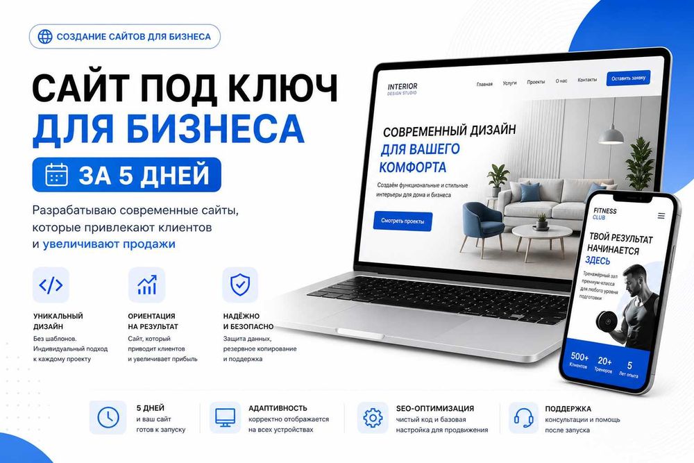Сайт под ключ за 5 дней