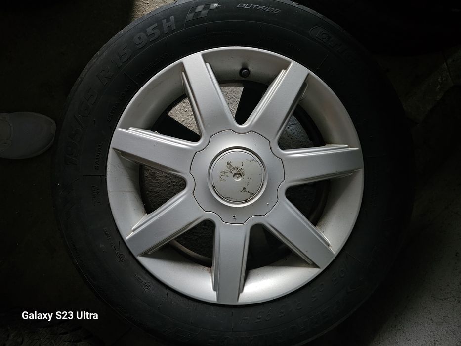 Donez anvelope Tigar 195/65/R15 - Vând set jante aliaj 15" 5x112 Seat VW Skoda Audi