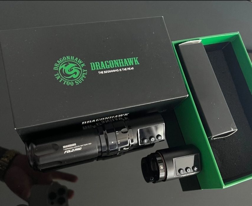 ‼️Безжична машина за татуировки Dragonhawk Fold Pro Pen Ротационна‼️