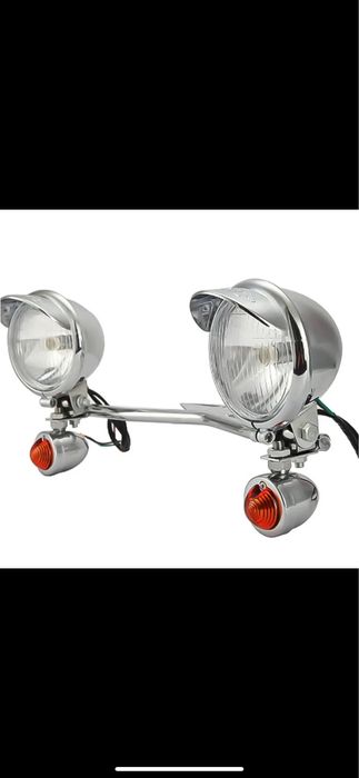 Bara sustinere proiectoare moto si semnalizari crom nichelata chopper