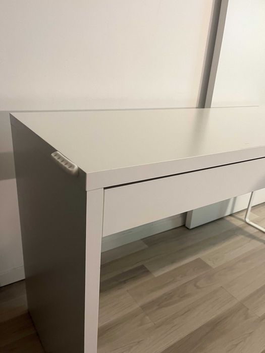 Birou Alb Ikea Micke 142x50cm, birou munca de acasa