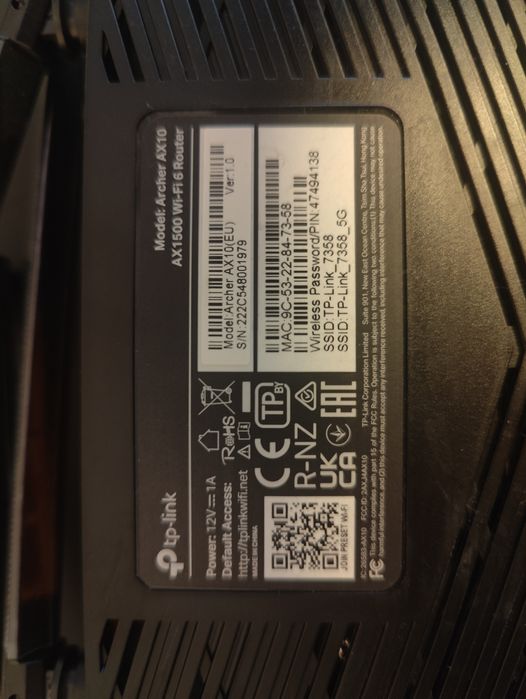 Router wireless TP-Link Archer AX10, Dual-band, WiFi 6, Gigabit