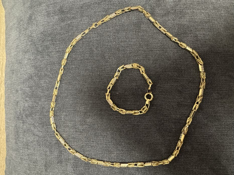 Lant si Bratara de aur din 14k