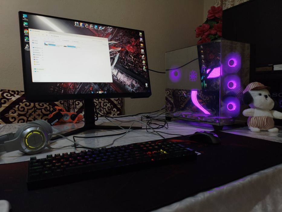 Игровой Компьютер! Панорамный аквариум! i5 12400+Rtx2060Super