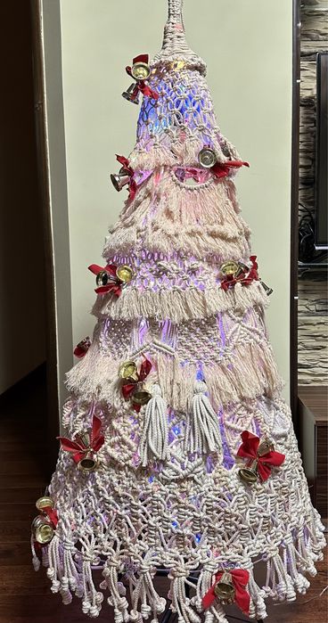 Елка техника макраме