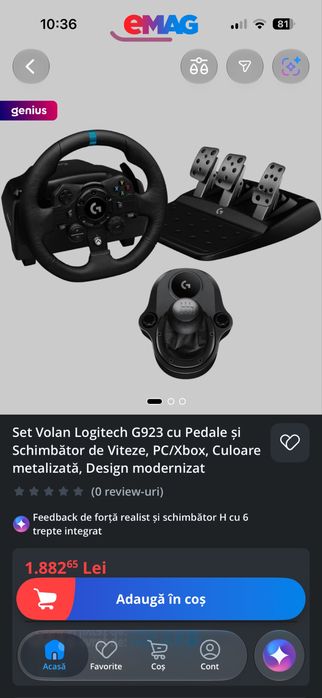 Logitech g923 sett NOU  Új